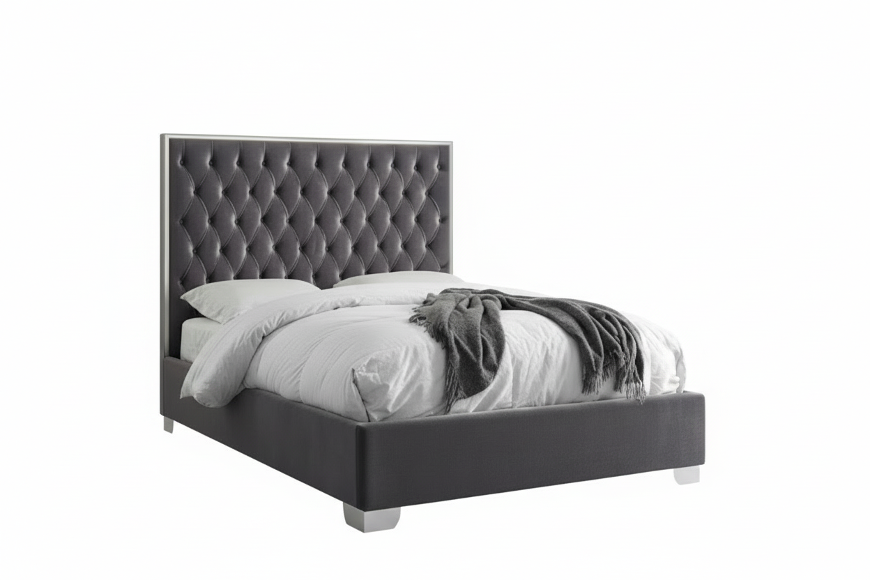 Lit Queen Size gris IF-5540