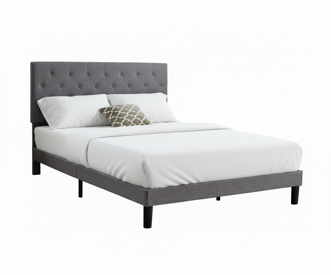 Lit en tissu gris IF-5383