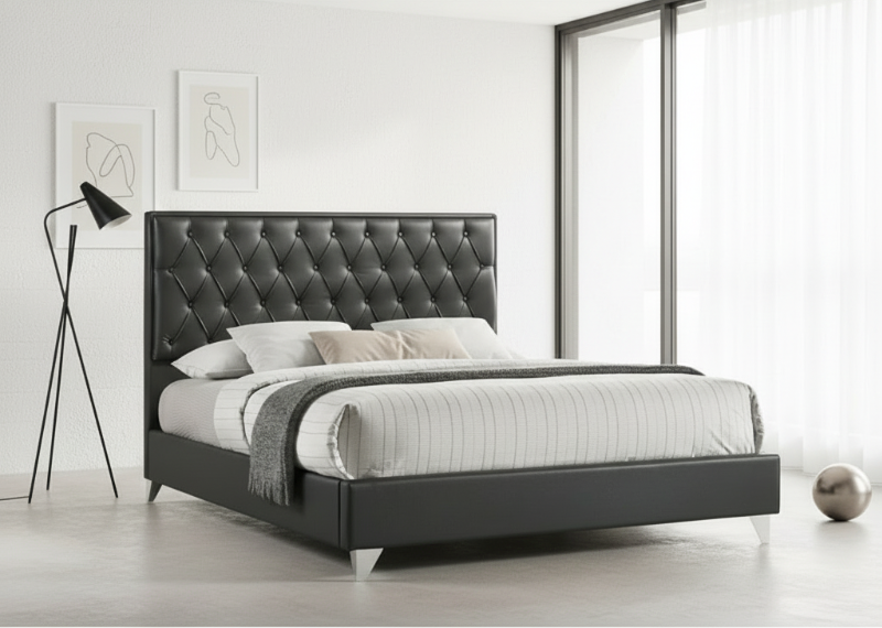 Lit Queen Size en PU gris IF-5226
