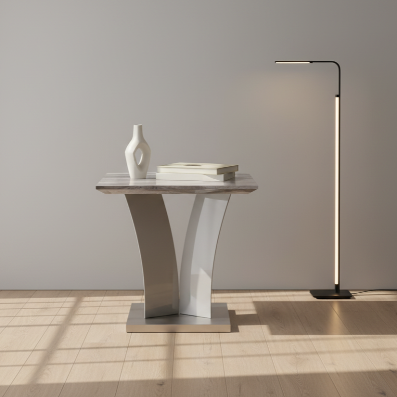 Table d'appoint Napoli en gris clair