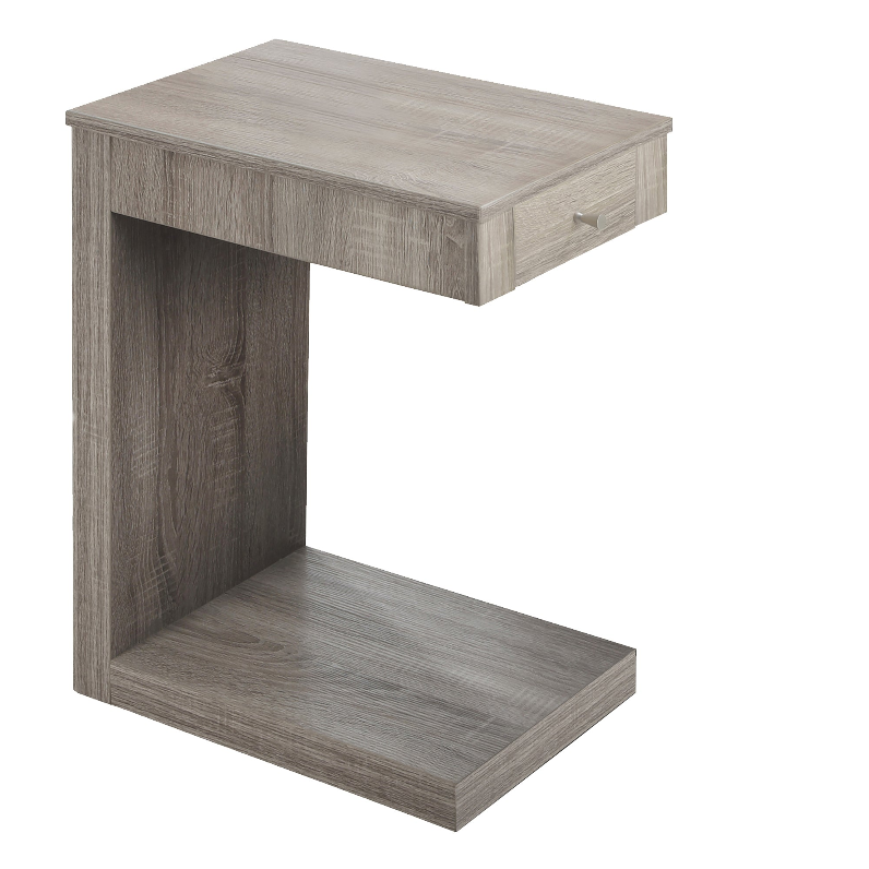 TABLE D'APPOINT - TAUPE FONCÉ AVEC TIROIR