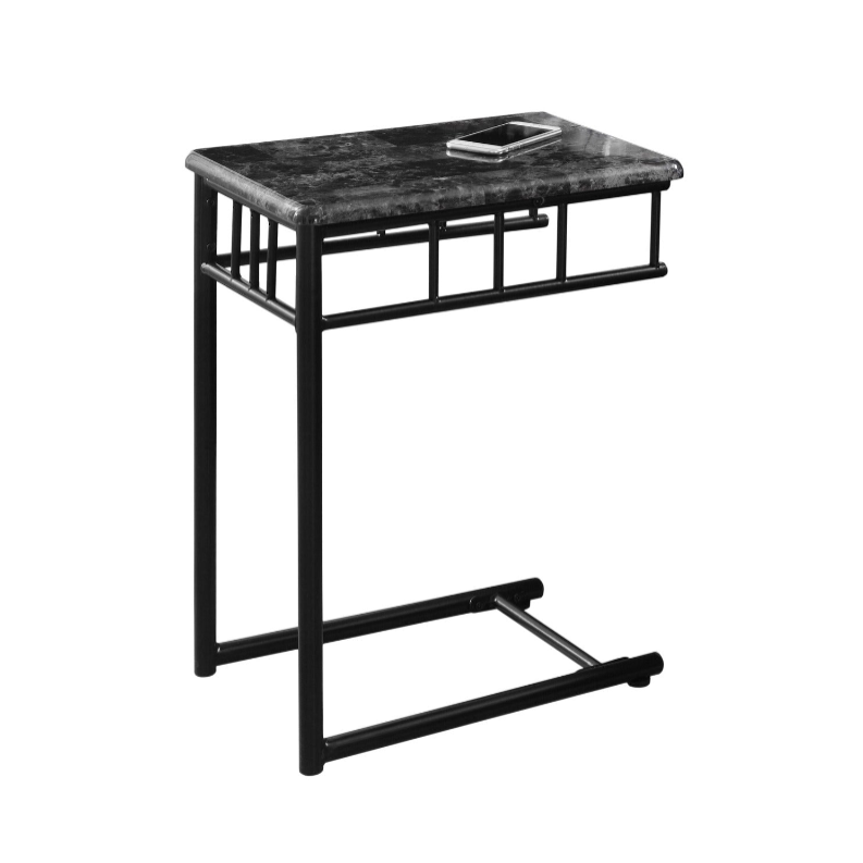 TABLE D'APPOINT - MARBRE ESPRESSO / MÉTAL BRONZE