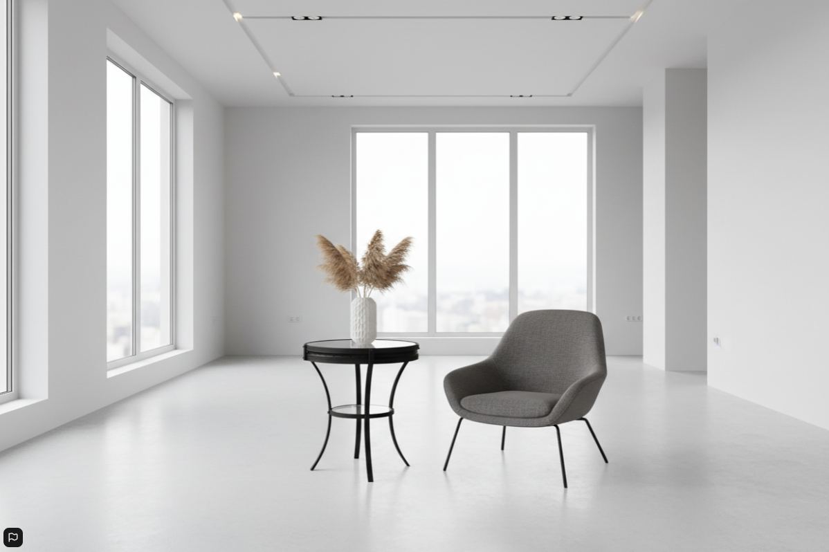 TABLE D'APPOINT - 22" DE DIAMÈTRE / NOIRE AVEC VERRE TREMPÉ