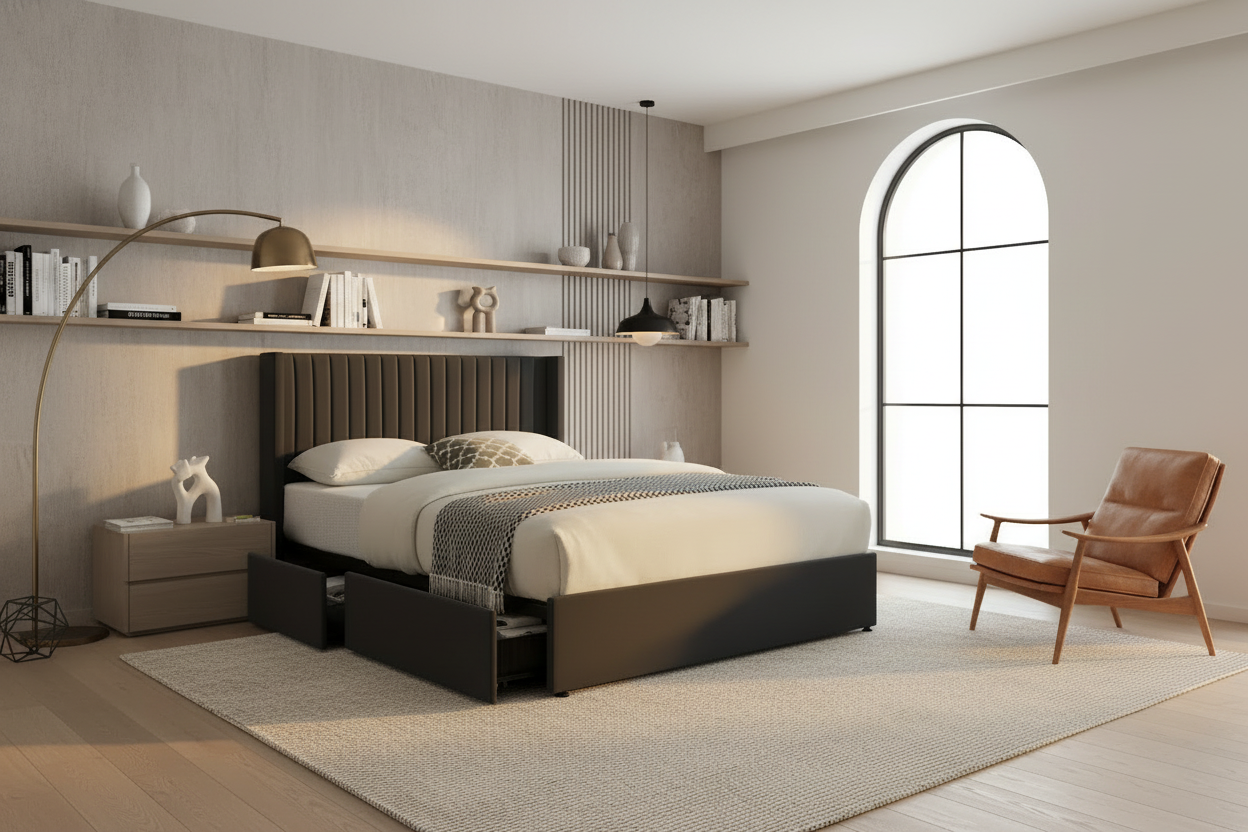 Lit à oreilles IF-5408 avec rangement