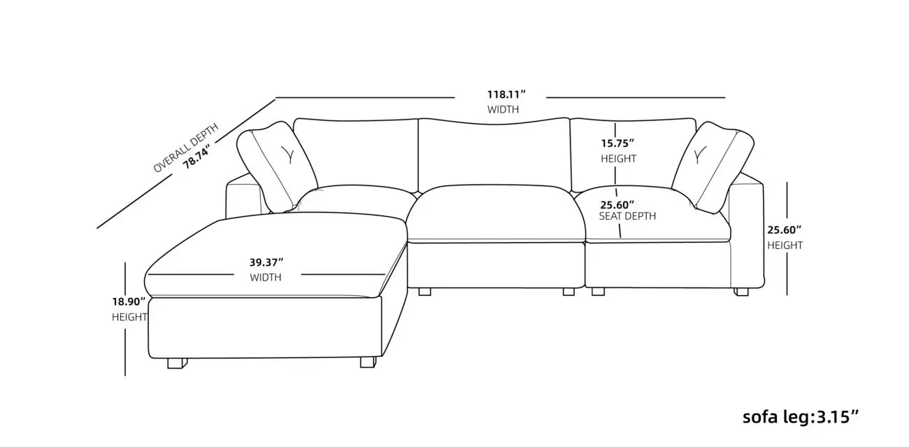 Sky Cloud Pro Sectional Sofa