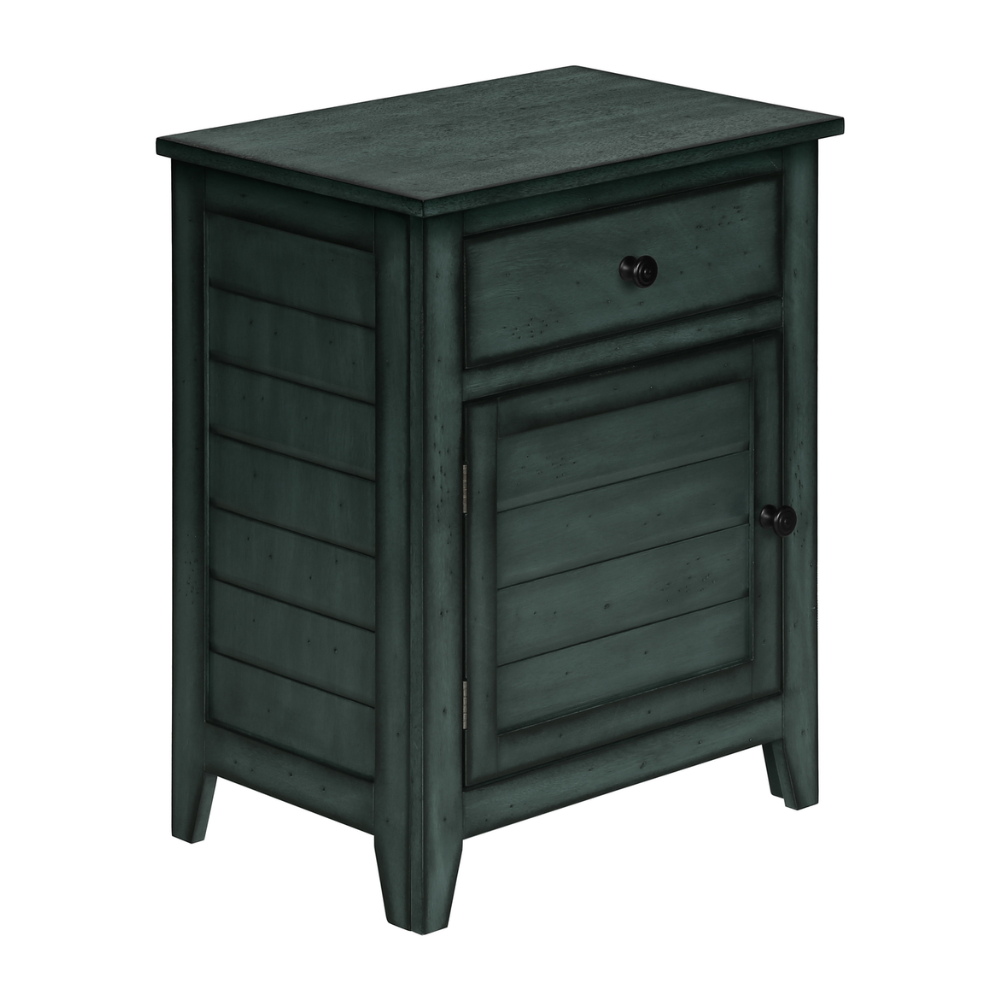 ACCENT TABLE - 25"H / ANTIQUE GREEN VENEER END TABLE