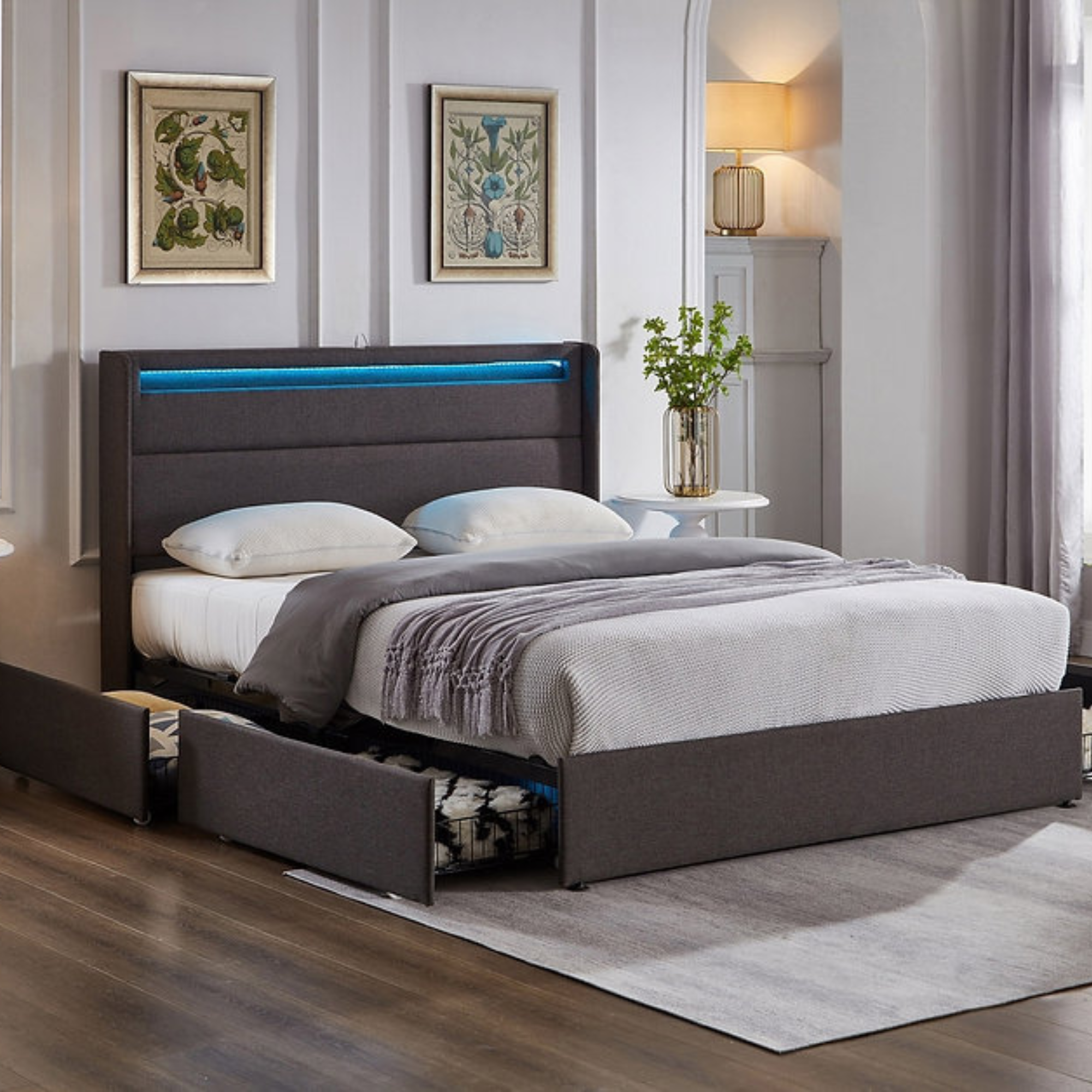 IF 5343 Bed with Wingback Design