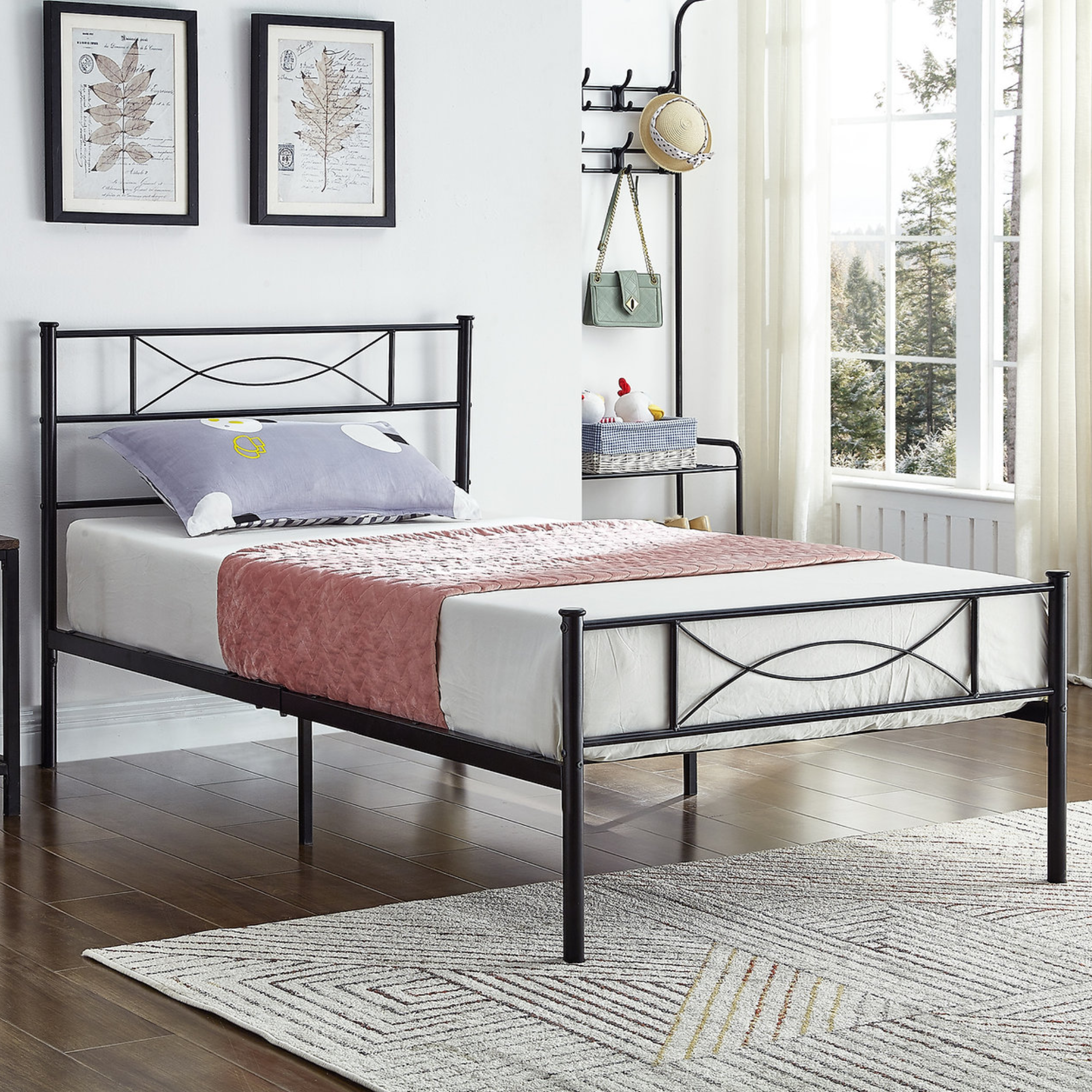 IF-154B Black Single Bed