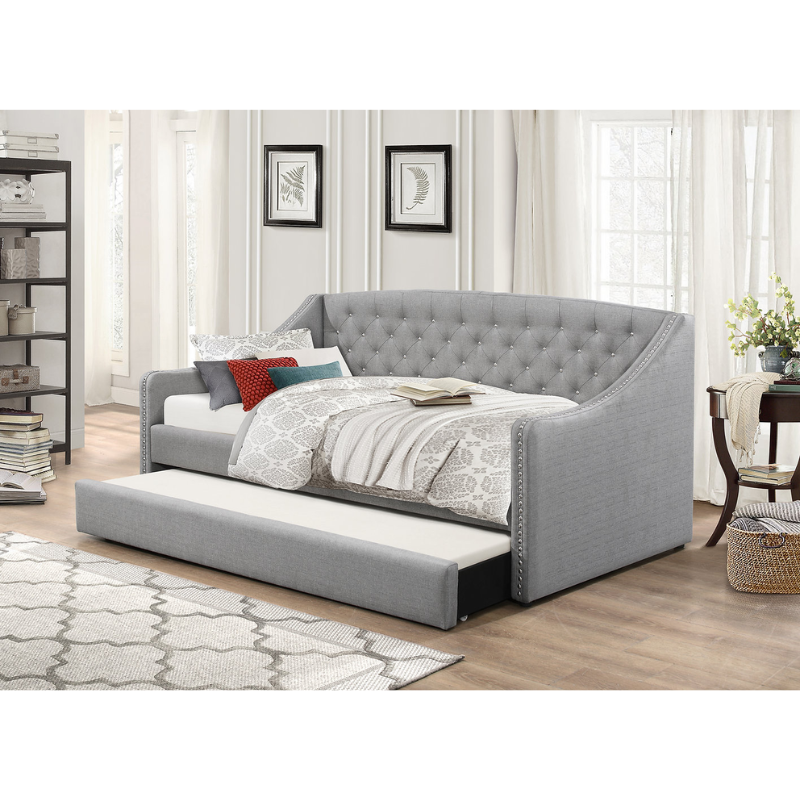 IF-308 Grey  Day Bed W/ Trundle