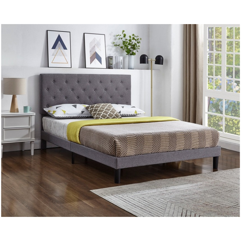 IF-5383 Grey Fabric Double Bed