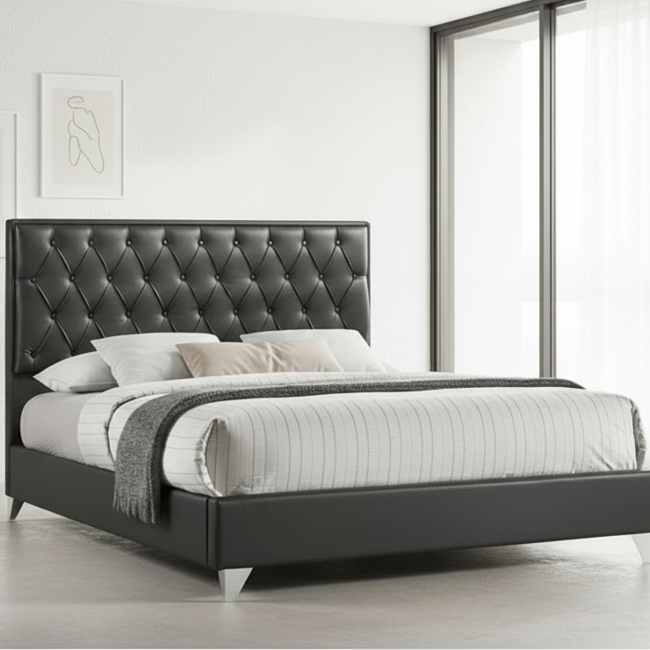 Lit Queen Size en PU gris IF-5226