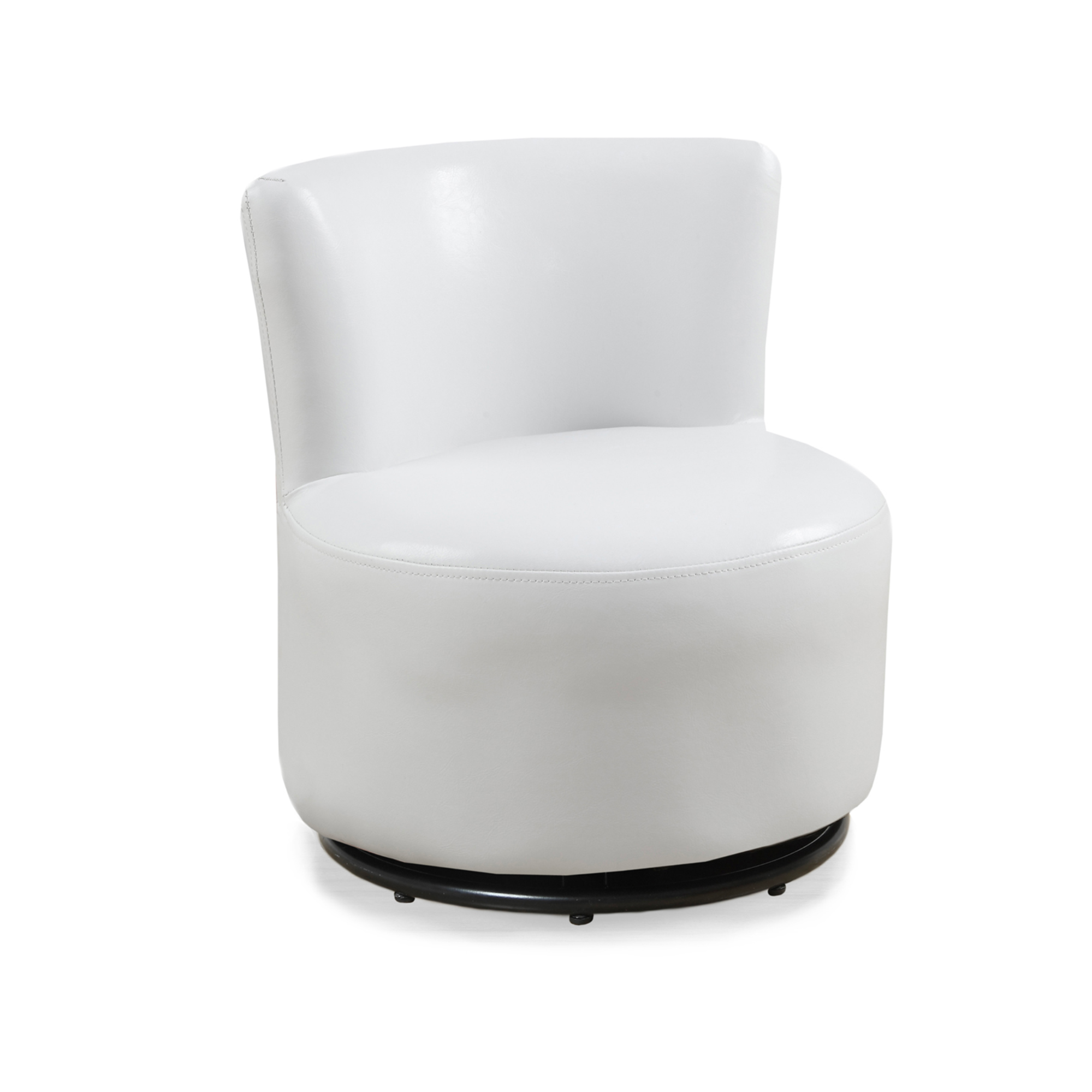 JUVENILE CHAIR - SWIVEL / WHITE LEATHER-LOOK