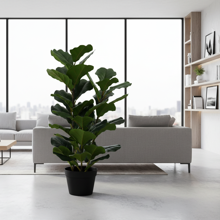 ARTIFICIAL PLANT - 32"H / INDOOR FIDDLE IN A 6" POT