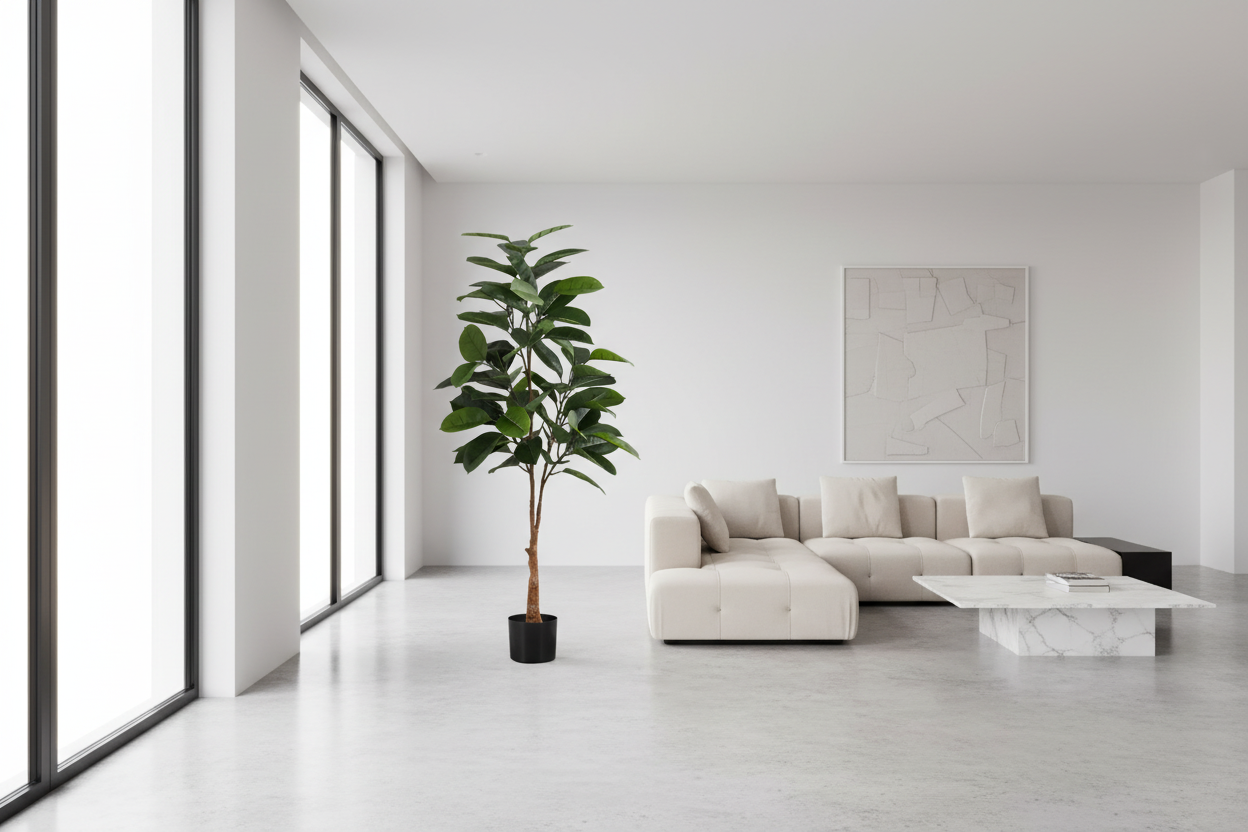 PLANTE ARTIFICIELLE - 52"H / ARBRE À CAOUTCHOUC D'INTÉRIEUR DANS UN POT DE 5"