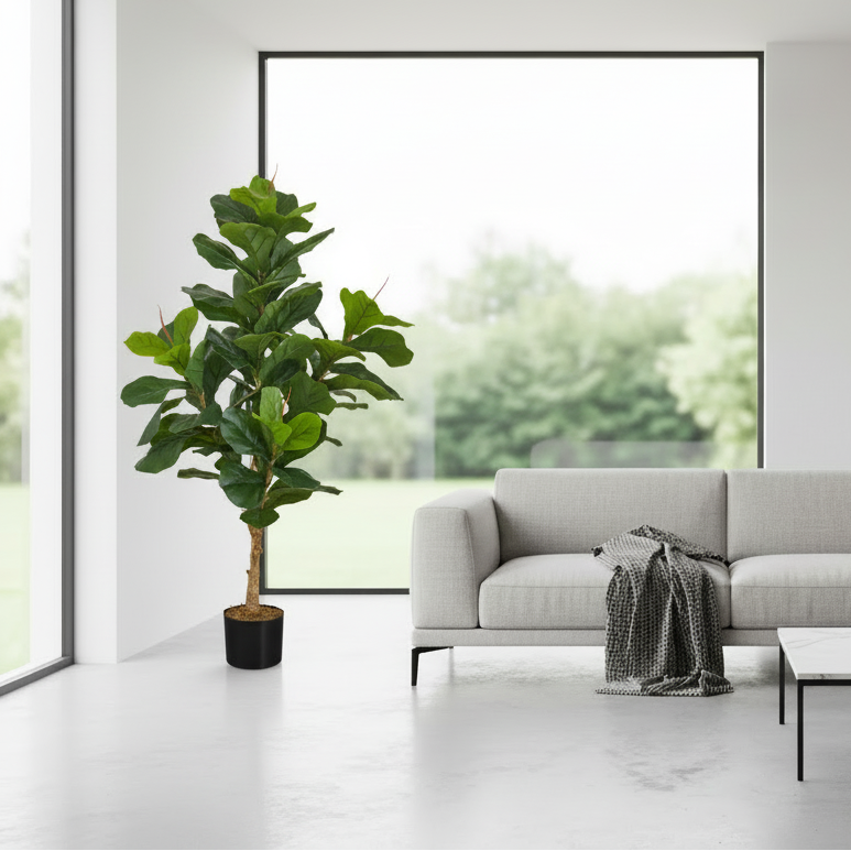 PLANTE ARTIFICIELLE - 47"H / ARBRE À VIOLONCELLE D'INTÉRIEUR DANS UN POT DE 5"