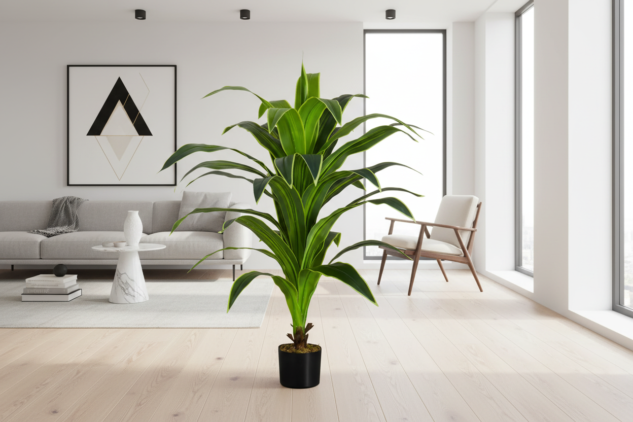 PLANTE ARTIFICIELLE - 120 cm H / DRACAENA D'INTÉRIEUR EN POT DE 12,7 cm