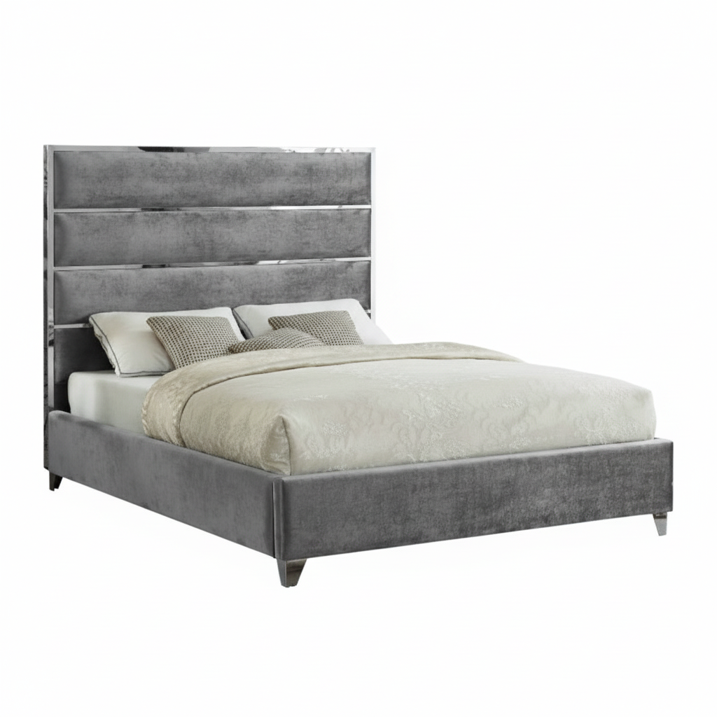 Lit Queen Size gris IF-5880