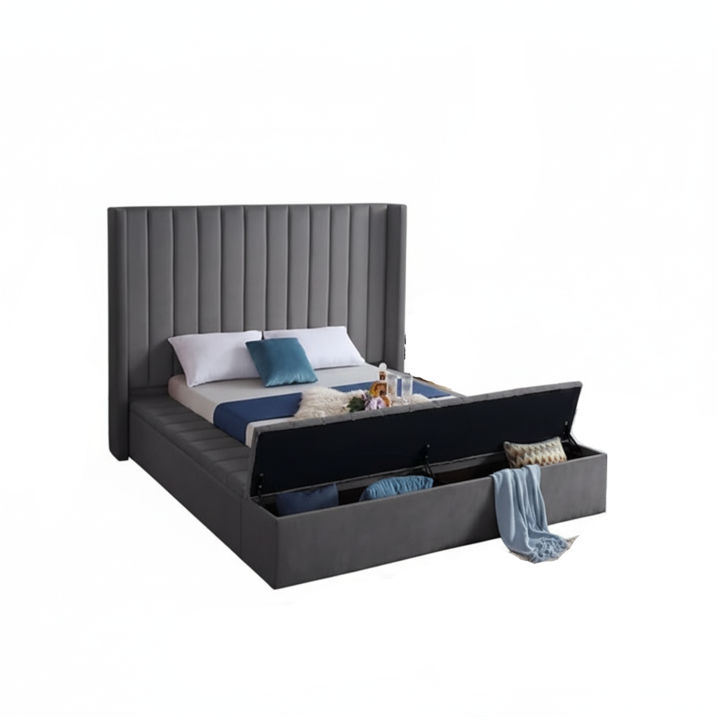 Lit Queen Size gris IF-5720