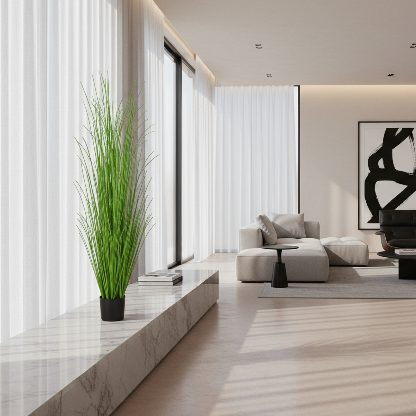 PLANTE ARTIFICIELLE - 47"H / GAZON D'INTÉRIEUR DANS UN POT DE 5"