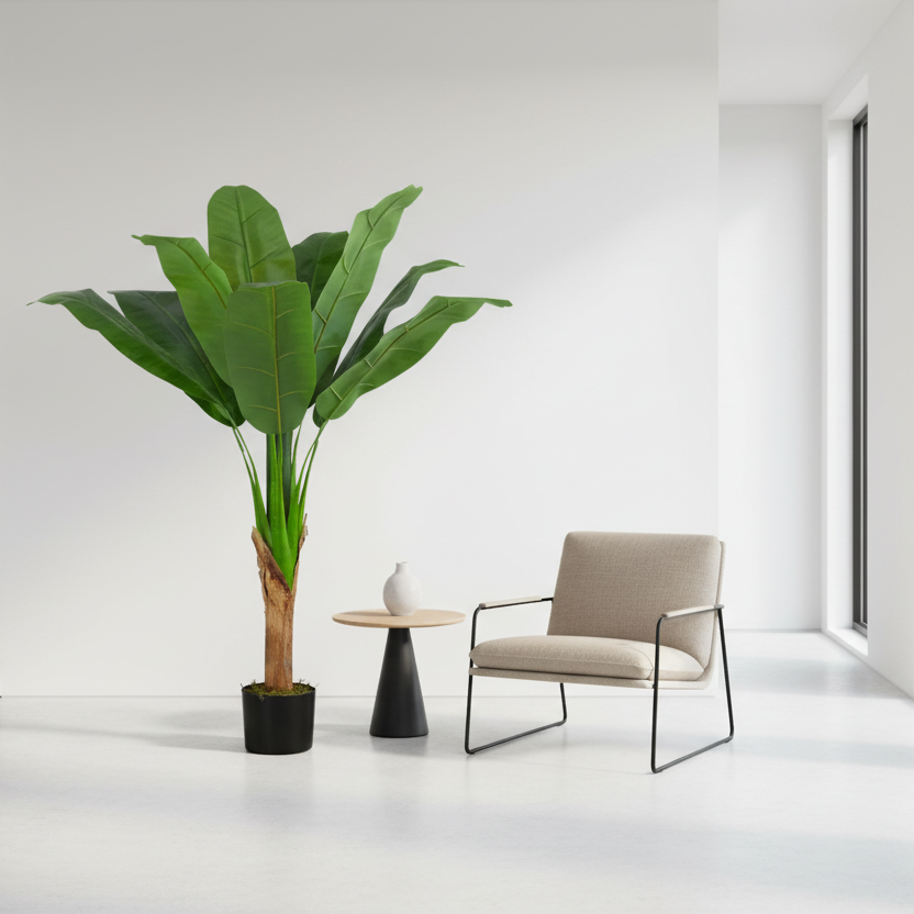 PLANTE ARTIFICIELLE - 43"H / BANANIER D'INTÉRIEUR DANS UN POT DE 5"