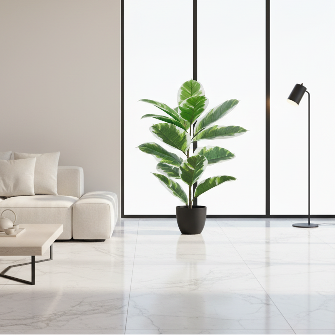 PLANTE ARTIFICIELLE - 27"H / CAOUTCHOUC D'INTÉRIEUR DANS UN POT DE 5"