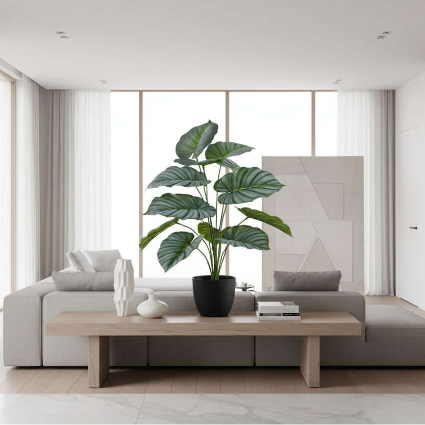 PLANTE ARTIFICIELLE - 61 cm H / CALATHEA D'INTÉRIEUR EN POT DE 12,7 cm