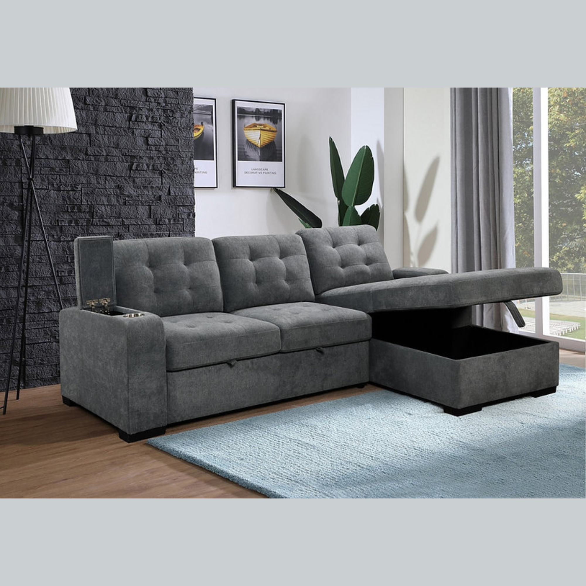 IF-9051 RHF Sofa Bed Sectional