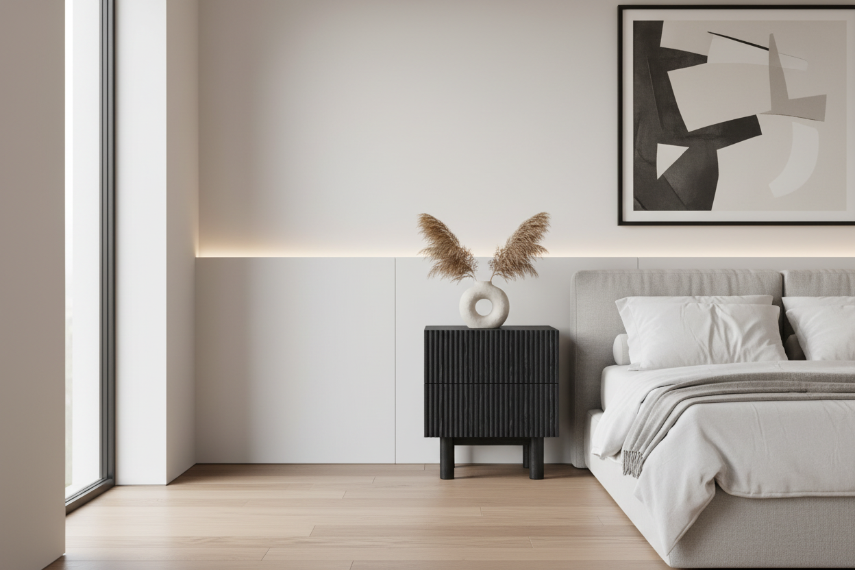 Table d'appoint à 2 tiroirs Sangra