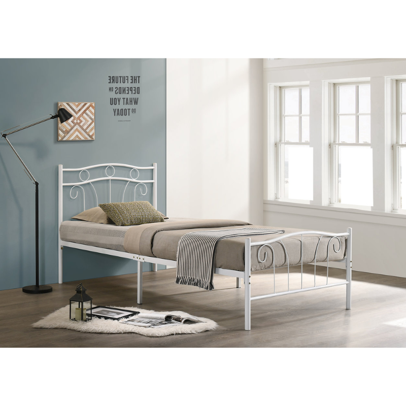 IF-155W White Single Bed