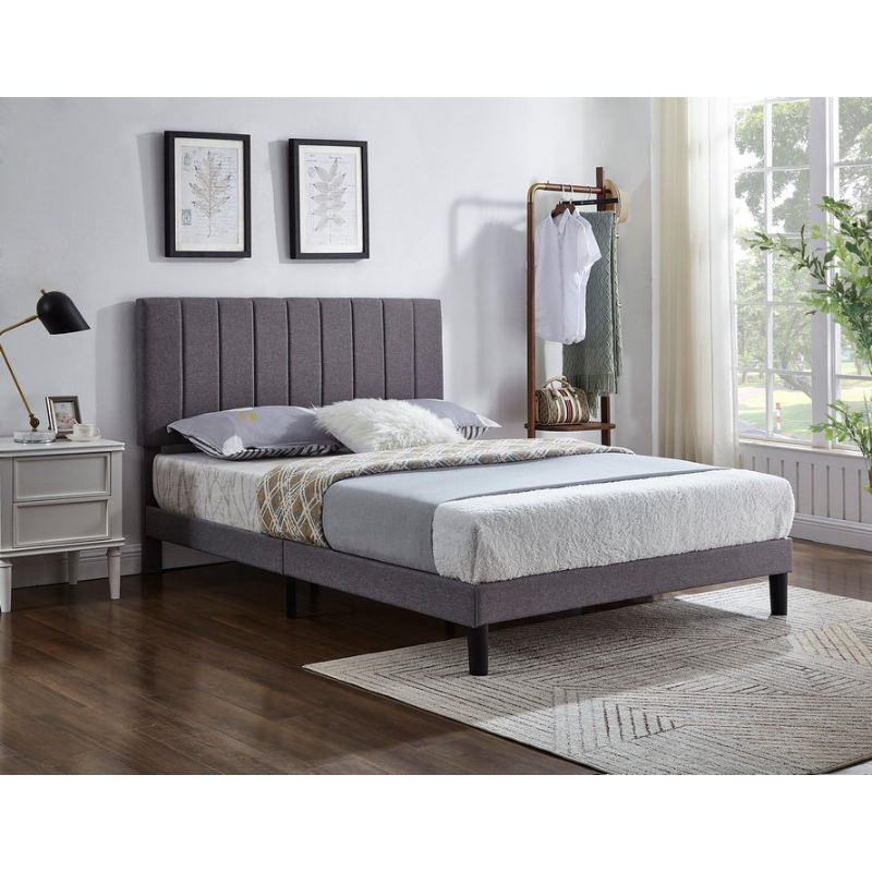 IF-5363 Grey Fabric Double Bed