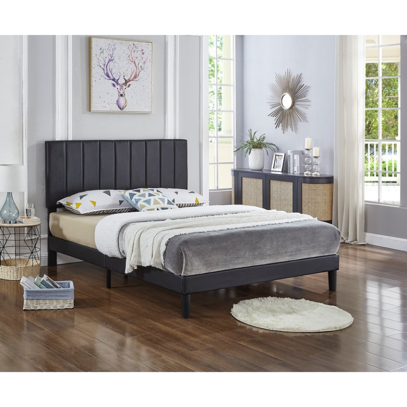 IF-5360 Black PU Double Bed