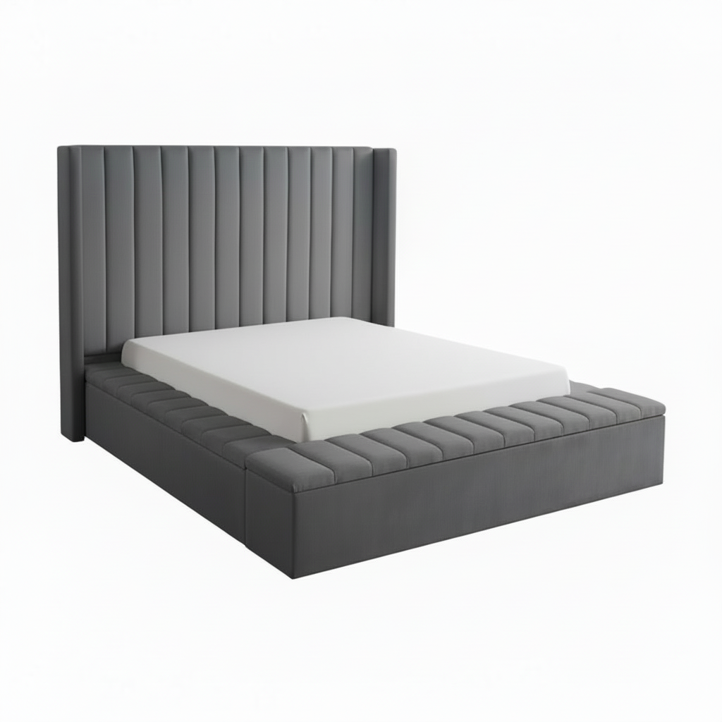 Lit Queen Size gris IF-5720