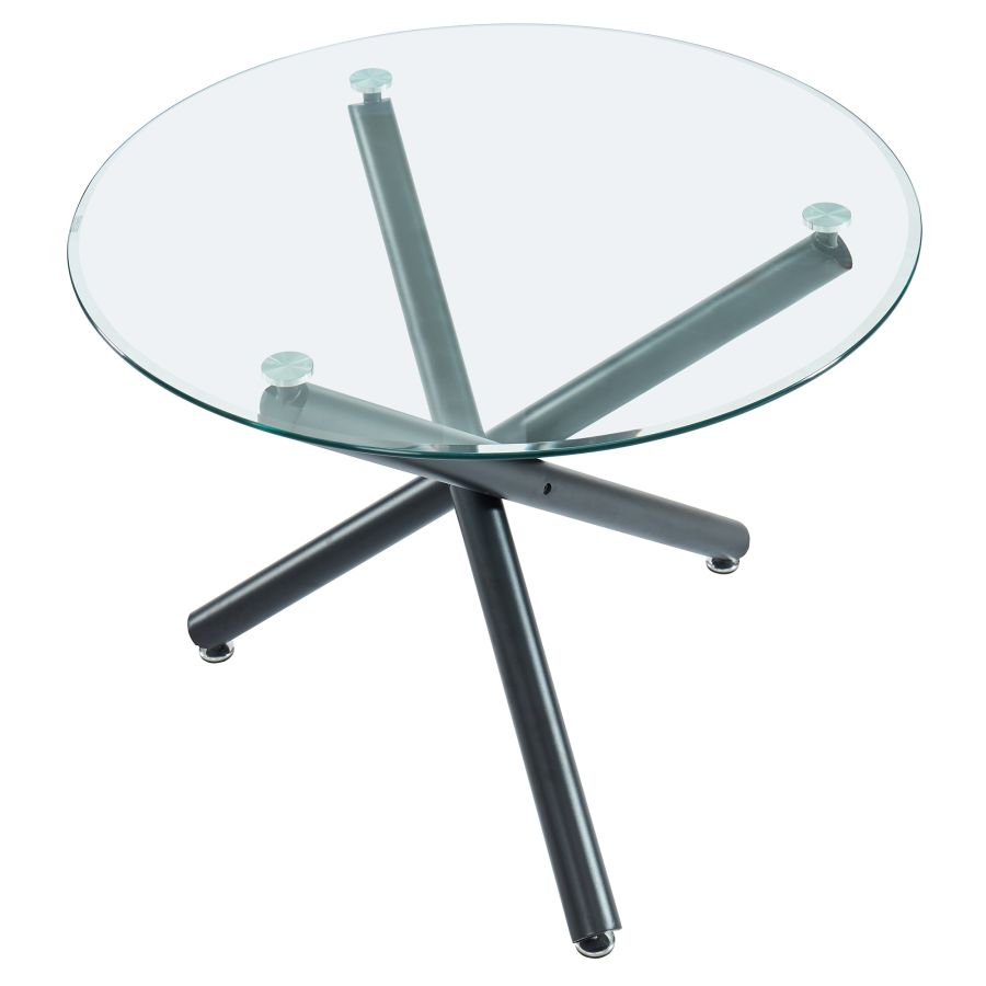 SUZETTE BLACK ROUND DINING TABLE