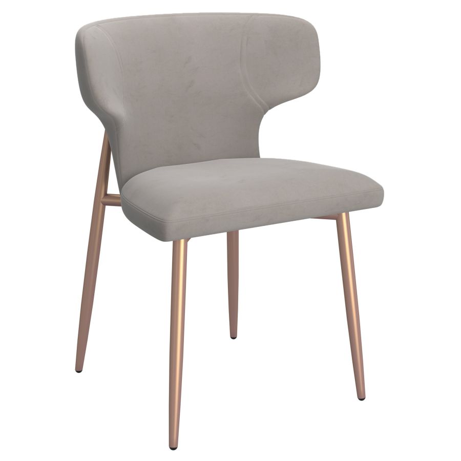 AKIRA 2 GREY AND AGED GOLD CHAIRS