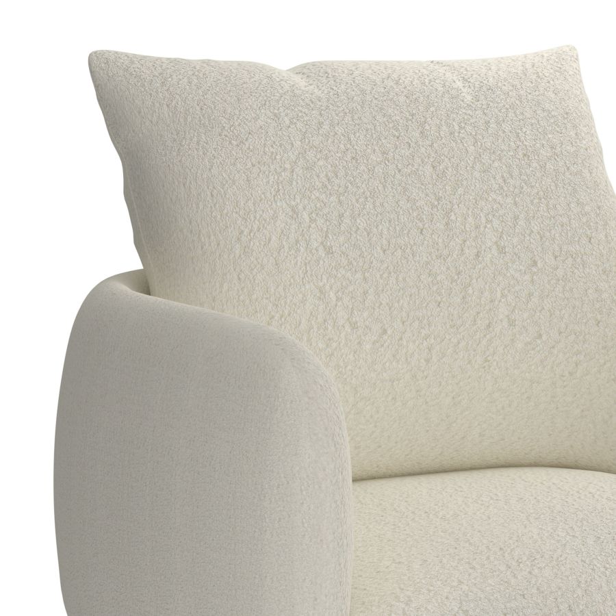 PETRIE ACCENT CHAIR IN CREAM BOUCLE