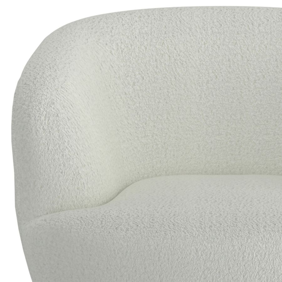 CUDDLE WHITE BOUCLE ACCENT CHAIR
