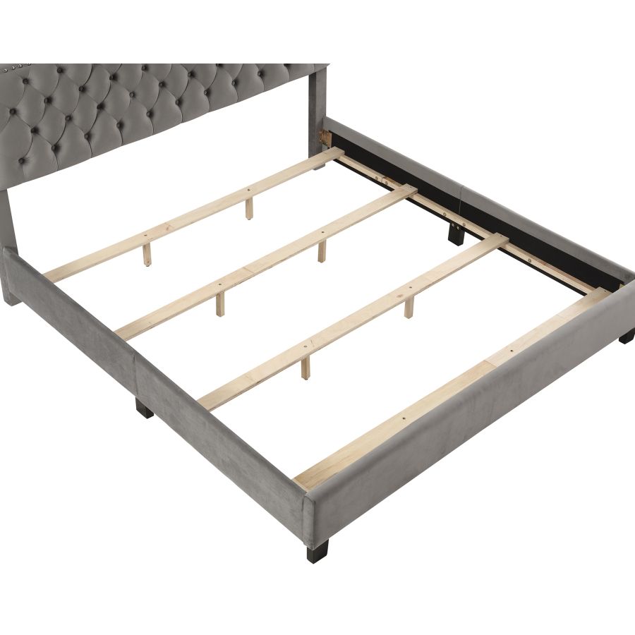 GRETA 78" KING BED IN GREY INSIDE