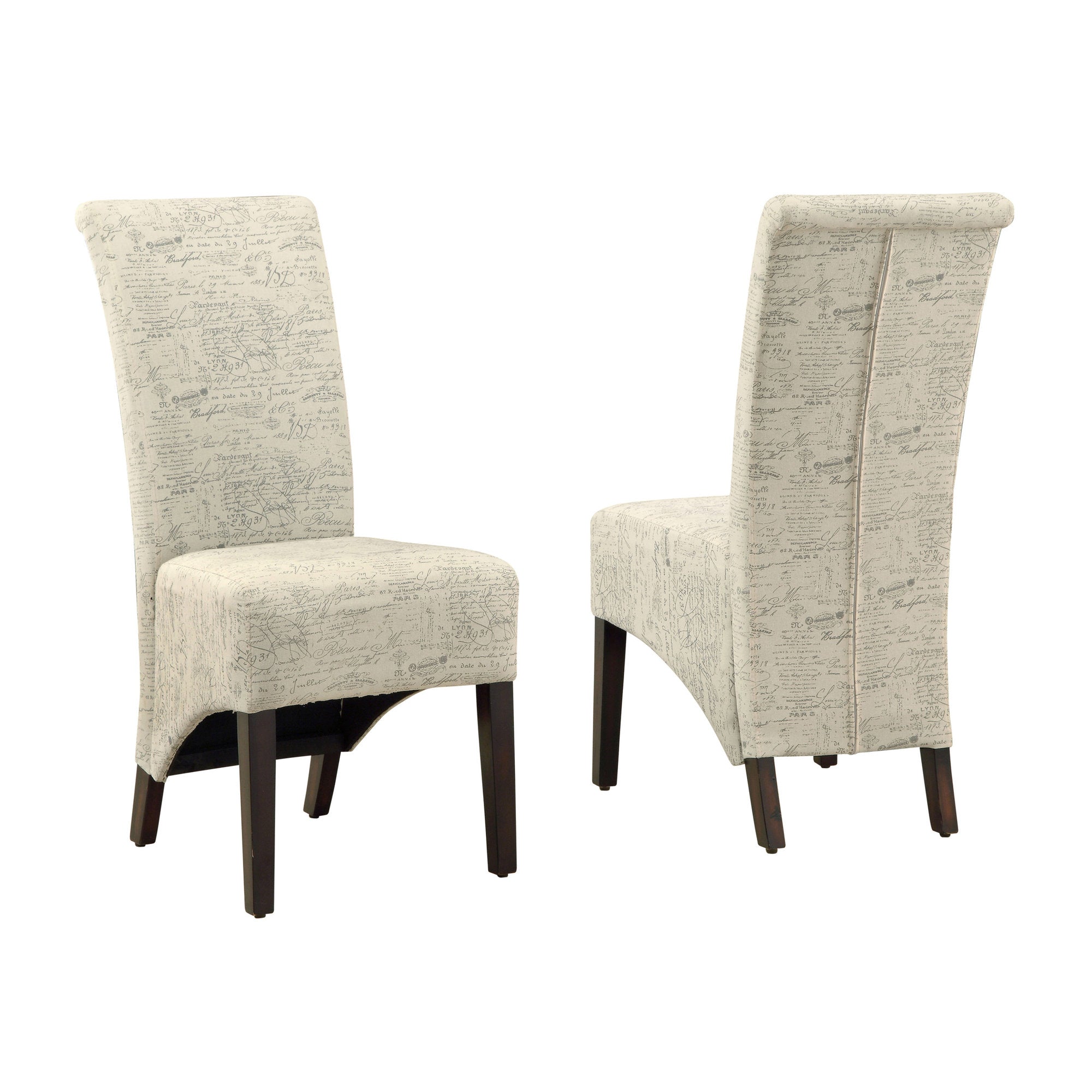 DINING CHAIR - 2PCS / 40"H / VINTAGE FRENCH FABRIC