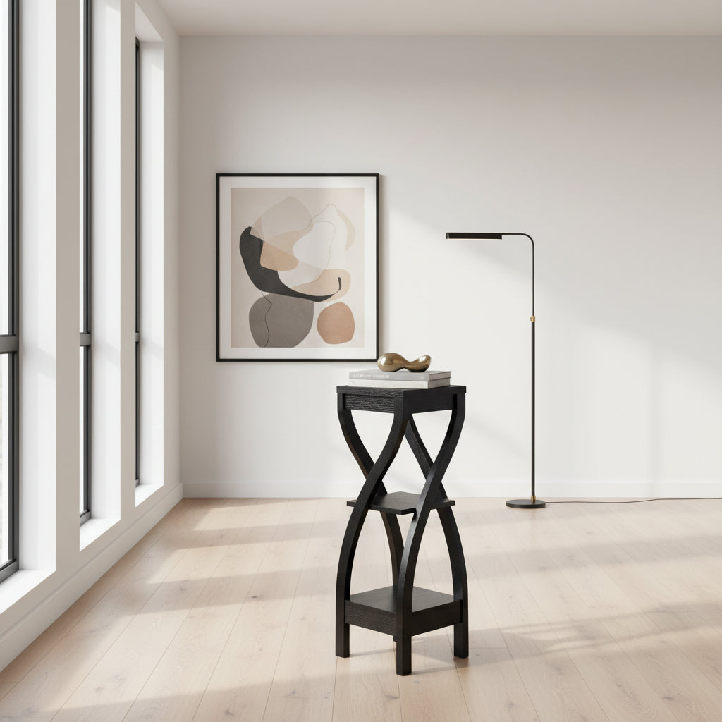 TABLE D'APPOINT - 32"H / NOIRE