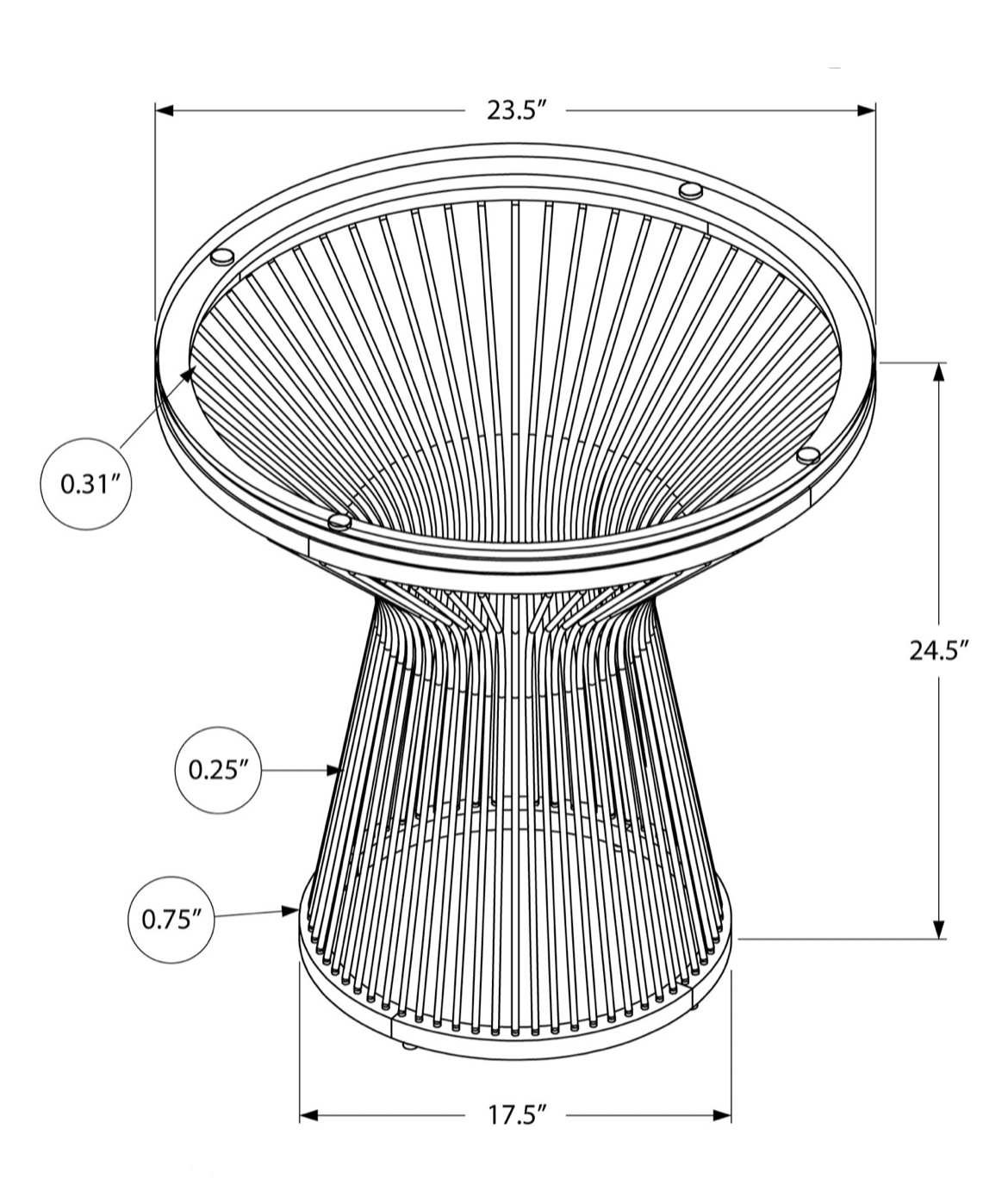 LOUNGE ACCENT TABLE